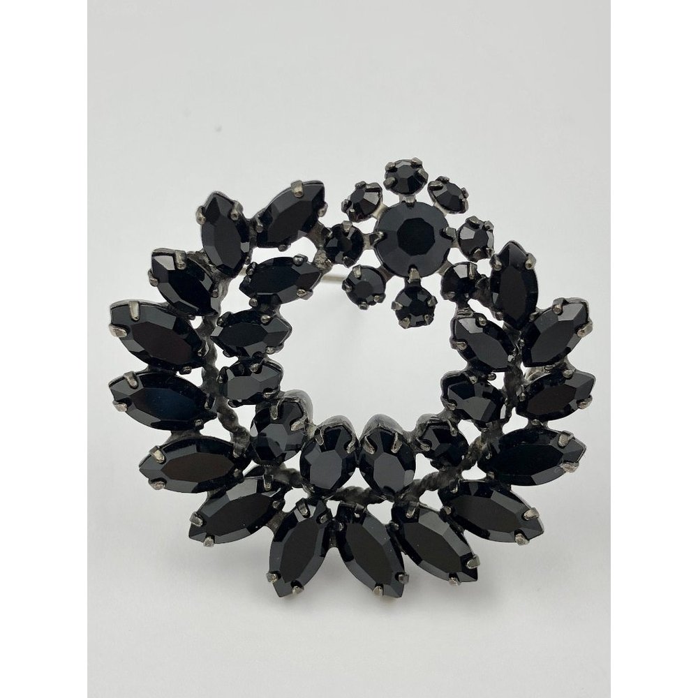 Sherman Black/Jet Japanned Brooch